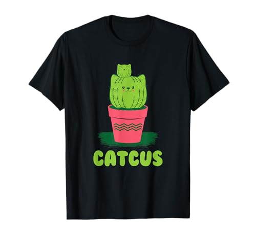 Kaktus Katzen T-Shirt Kaktus Katzen T-Shirt von Yeah! Kaktus Kleidung & Katzen Geschenke