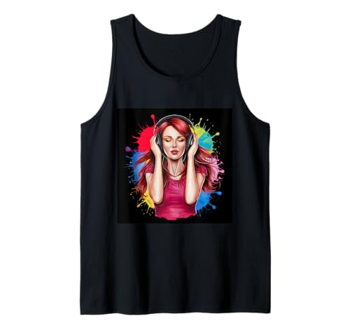 Hübsche frau liebt Musik Tank Top von !!!Yeah Musiker Designz
