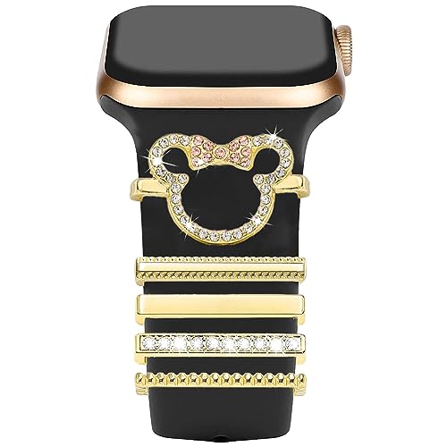 YeahBoom Watch Armband Charms,Charms für Uhrenarmband,Dekorative-Rings-Loops Kompatibel mit Silikon,für Smartwatch Uhrenarmband Schmuck Uhrband Charms von YeahBoom