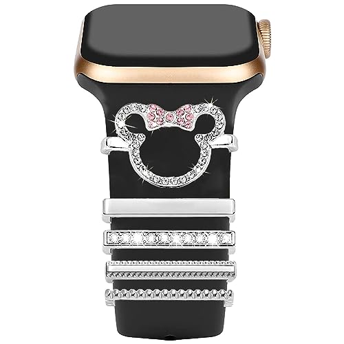 YeahBoom Watch Armband Charms,Charms für Uhrenarmband,Dekorative-Rings-Loops Kompatibel mit Silikon,für Smartwatch Uhrenarmband Schmuck Uhrband Charms von YeahBoom