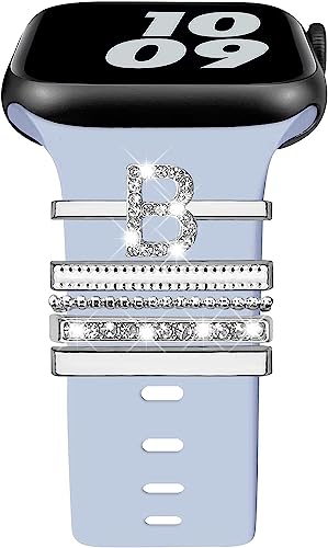 YeahBoom Apple Watch Charms,Charms Apple Watch Bracelet,Jewellery for Apple Watch Bracelet,Apple Watch Bracelet Charms,Apple Watch Jewellery,Engagement Rings Wedding Band (V, Silver) von YeahBoom