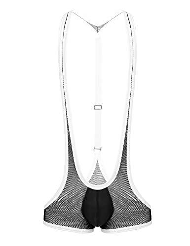 Yeahdor Herren Mankini Stringbody Wrestling Singlet Mesh Body Tanga mit Bulge Beutel Transpanrent Unterhemd Badeanzug Schwarz Einheitsgröße Yeahdor Herren Mankini Stringbody Wrestling Singlet Mesh Body Tanga mit Bulge Beutel Transpanrent Unterhemd Badeanzug Schwarz Einheitsgröße von Yeahdor