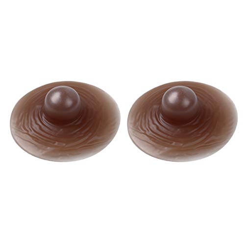 Yeahdor Silikon Brustwarzen Nippel Cover Selbstklebend & Wiederverwendbar Brust Klebe Unsichtbar Sauger Sissy Crossdresser Kostüm Zubehör Kaffee One Size von Yeahdor