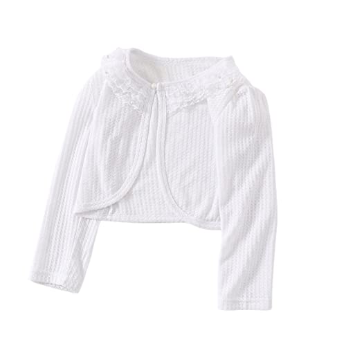 Yealoo Bolero Mädchen Festlich Bolero Jäckchen Mädchen Strickjacke Lange Ärmel Kinder Schulterjacke für Kleid von Yealoo