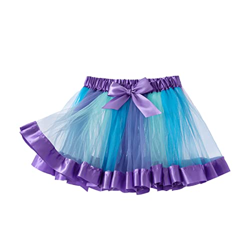 Yealoo Mädchen Tanzkleidchen Regenbogen Tüllrock Rock Tütü Tutu Rock Tanzkleid von Yealoo