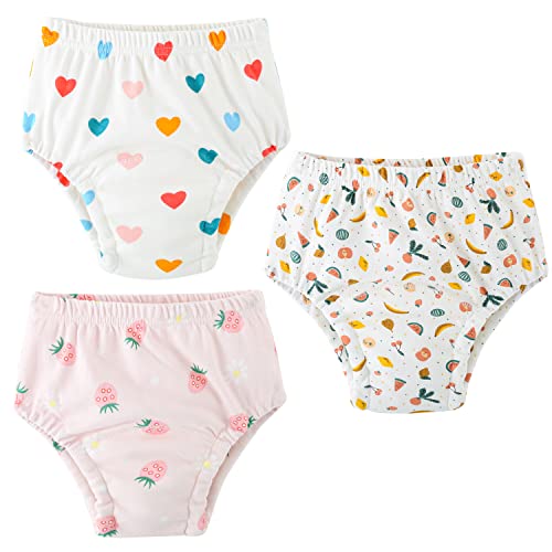 Yealoo Töpfchen Trainingshose Baby Kleinkind 3er Pack Töpfchentraining Unterhosen Windelhöschen Waschbare Atmungsaktiv von Yealoo
