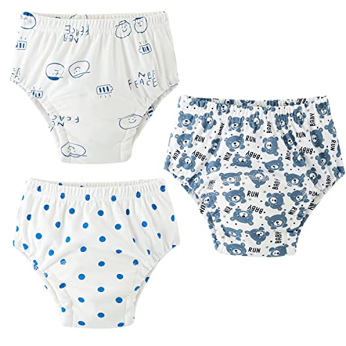 Yealoo Töpfchen Trainingshose Baby Kleinkind 3er Pack Töpfchentraining Unterhosen Windelhöschen Waschbare Atmungsaktiv von Yealoo