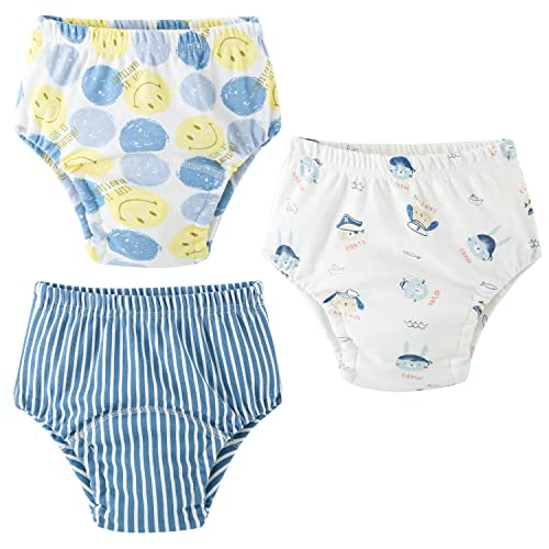 Yealoo Töpfchen Trainingshose Baby Kleinkind 3er Pack Töpfchentraining Unterhosen Windelhöschen Waschbare Atmungsaktiv von Yealoo
