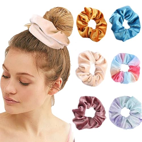 Yean Haargummis aus Samtstoffen, ausgefallene Haargummis, Haar-Accessoires für Frauen und Mädchen von Yean