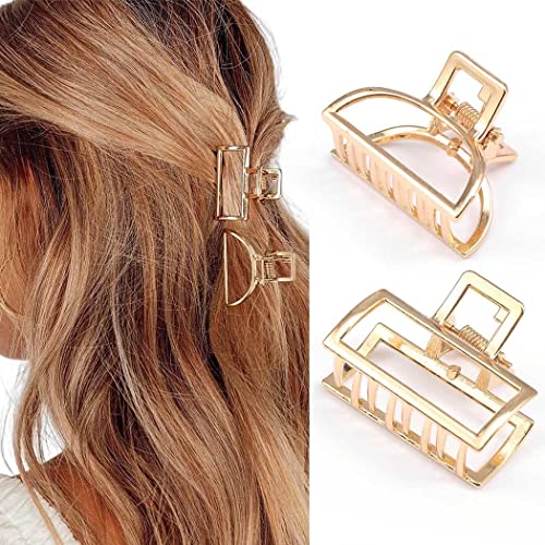 Yean Haarkralle Gold Haarspangen Mini nicht rutschen Haarklammern Haar-Accessoires für Frauen und Mädchen 2Pcs von Yean