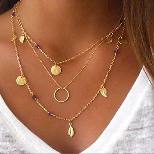 Yean Boho-Halsketten Gold Quaste Anhänger Kette Perlen Halskette für Frauen und Mädchen von Yean