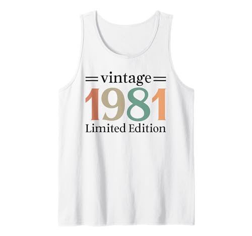 Herren Jahr 1981 Geburtstag Vintage 1981 Limited Edition Tank Top Herren Jahr 1981 Geburtstag Vintage 1981 Limited Edition Tank Top von Year 1981 Birthday Classic Retro 1981