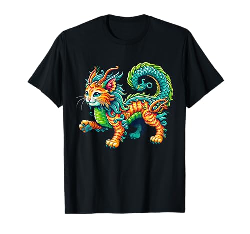 Katze Drache Happy Chinese New Year 2024 Damen Herren Kinder T-Shirt Katze Drache Happy Chinese New Year 2024 Damen Herren Kinder T-Shirt von Year Of The Dragon Costume Cat Lovers Cat Mom Dad
