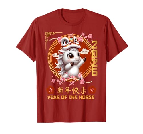 Jahr des Pferdes 2026 Chinesisches Mondneujahr 2026 Jungen Kinder T-Shirt Jahr des Pferdes 2026 Chinesisches Mondneujahr 2026 Jungen Kinder T-Shirt von Year Of The Horse 2026 Happy Lunar New Year Tees