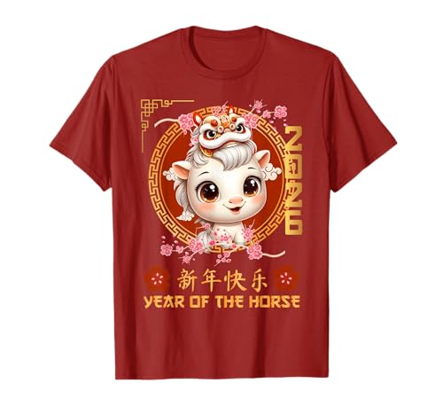 Jahr des Pferdes 2026 Chinesisches Mondneujahr 2026 Jungen Kinder T-Shirt von Year Of The Horse 2026 Happy Lunar New Year Tees