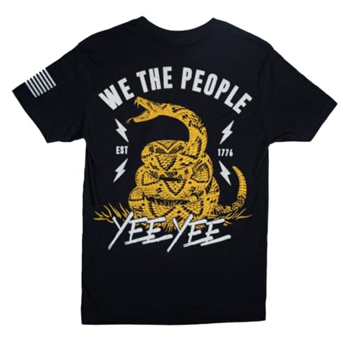 Yee Yee Apparel 1776 T-Shirt – Herren Graphic Tees und Kurzarm Shirts mit We The People Design, Schwarz, XX-Large Yee Yee Apparel 1776 T-Shirt – Herren Graphic Tees und Kurzarm Shirts mit We The People Design, Schwarz, XX-Large von Yee Yee