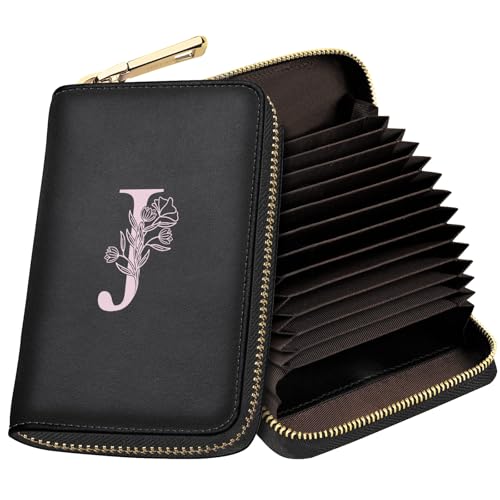 YeeCASE Geldbörse mit Reißverschluss, Kreditkartenetui, kleines Akkordeon-Kartenetui, RFID-blockierende Brieftasche, Brief-Visitenkartenetuis, J von YeeCASE