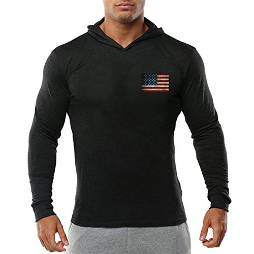 YeeHoo Herren Fitness Pullover Kapuzenpullover Hoodie Langarm Sweatshirt von YeeHoo