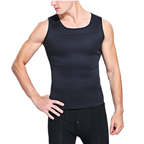 YeeHoo Herren Hot Body Shaper Sauna Sweat Suit Abnehmen Körper Fitnessgürtel Tank Top Shapewear Korsage Korsett schlank Abnehmen Weste Taille Trainer Shirt S-XXXXXL von YeeHoo