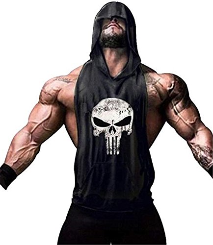 YeeHoo Herren Sport Tank Top mit Kapuze Muskelshirt für Training Gym Fitness & Bodybuilding YeeHoo Herren Sport Tank Top mit Kapuze Muskelshirt für Training Gym Fitness & Bodybuilding von YeeHoo