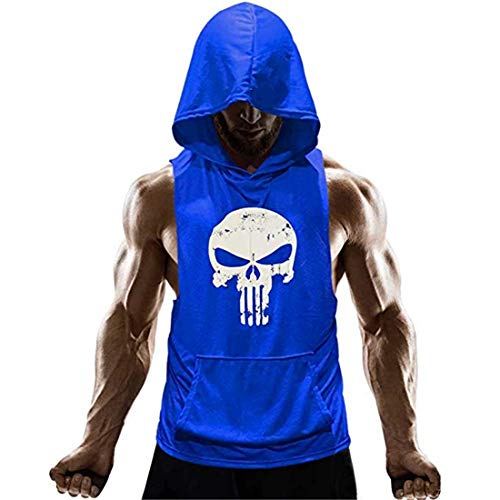 YeeHoo Herren Sport Tank Top mit Kapuze Muskelshirt für Training Gym Fitness & Bodybuilding von YeeHoo