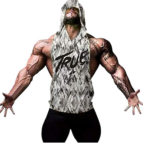 YeeHoo Mix Herren Tank Top Bodybuilding Muskelshirt Mode Gym Kapuzenshirt von YeeHoo