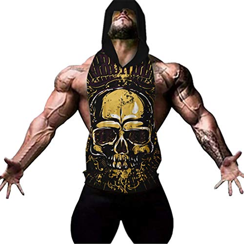 YeeHoo Mix Herren Tank Top Bodybuilding Muskelshirt Mode Gym Kapuzenshirt von YeeHoo