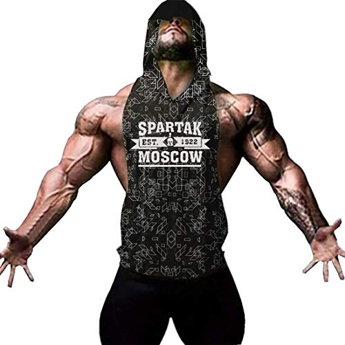 YeeHoo Mix Herren Tank Top Bodybuilding Muskelshirt Mode Gym Kapuzenshirt von YeeHoo