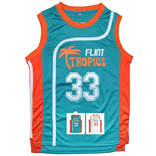 Yeee JPEglN Moon 33 Flint Tropics Basketball Herren Trikot S-XXXL Grün - Grün - XX-Large von Yeee JPEglN