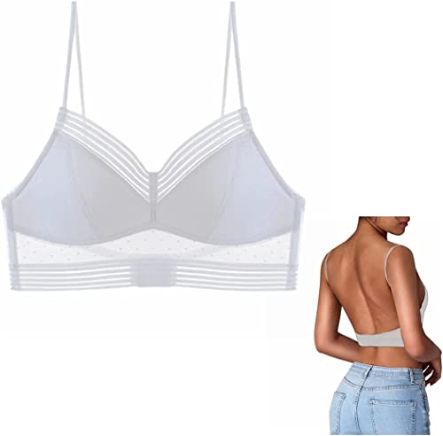 Yeehliny BHS für Rückenfreie Kleider Schöner Backless Bra Eleganter U-förmiger Rücken Comfort Lift-BH mit Niedrigem Rücken Spitze BH Für Yoga/Fitness/Laufen/Bewegung von Yeehliny