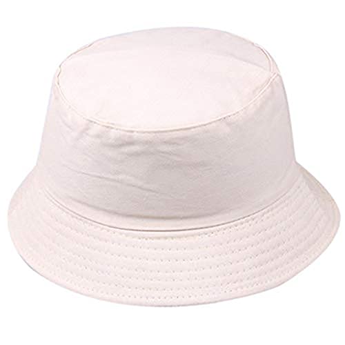 Yeehliny Fischerhut Unisex Herren Damen Bucket Hat Super Komfortable Fishermütze Modische Reine Farbe Sonnenhut Faltbar Anglerhut Strandhut Outdoor-Hut Hut Kappen Freizeithut (Beige) von Yeehliny