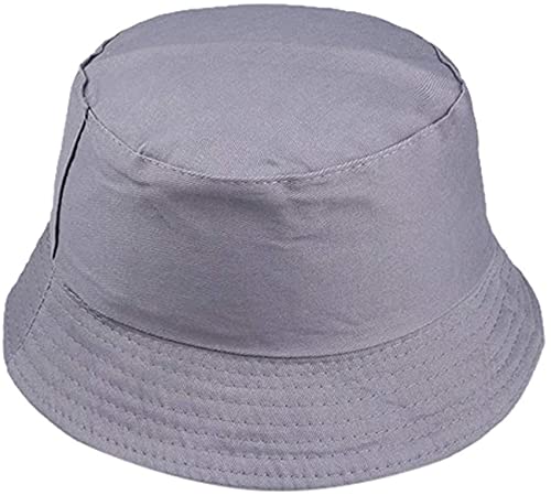 Yeehliny Fischerhut Unisex Herren Damen Bucket Hat Super Komfortable Fishermütze Modische Reine Farbe Sonnenhut Faltbar Anglerhut Strandhut Outdoor-Hut Hut Kappen Freizeithut (Dunkelgrau) von Yeehliny
