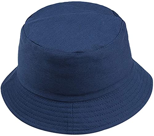 Yeehliny Fischerhut Unisex Herren Damen Bucket Hat Super Komfortable Fishermütze Modische Reine Farbe Sonnenhut Faltbar Anglerhut Strandhut Outdoor-Hut Hut Kappen Freizeithut (Marine) von Yeehliny
