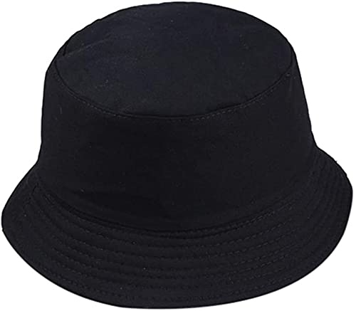 Yeehliny Fischerhut Unisex Herren Damen Bucket Hat Super Komfortable Fishermütze Modische Reine Farbe Sonnenhut Faltbar Anglerhut Strandhut Outdoor-Hut Hut Kappen Freizeithut (Schwarz) von Yeehliny