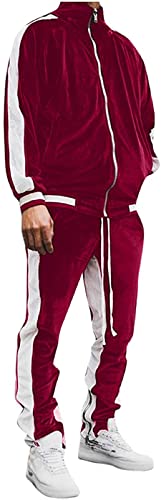 Yeehliny Herren Trainingsanzug Mode Velours Jogginganzug Hausanzug Sportanzug Tracksuit Freizeitanzug Sport Freizeit Pullover Hose Zweiteiler Set mit Taschen Yeehliny Herren Trainingsanzug Mode Velours Jogginganzug Hausanzug Sportanzug Tracksuit Freizeitanzug Sport Freizeit Pullover Hose Zweiteiler Set mit Taschen von Yeehliny