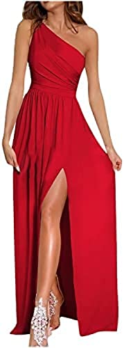 Yeehliny Kleider Damen Abschlusskleid Off Shoulder Ärmellos Partykleid Lang Abendkleider Schlitz Cocktailkleid Festkleider Formal Hochzeit Festlich Abendkleid Abschlussball Ballkleid von Yeehliny