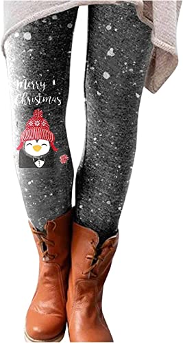 Yeehliny Strumpfhose Damen Winter Weihnachten Muster Thermo Leggings Weihnachtsleggins Thermoleggings Winterleggins Winterhose Freizeithosen von Yeehliny