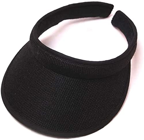 Yeehliny Unisex Sport Sonnenblende Kappe, Sommer Visor Cap, Damen Strandhut mit großer Krempe, Sonnenhut Strohhut Schirmmütze Sonnenschild Sonnenvisor für Outdoor Sport Strand (Schwarz) von Yeehliny