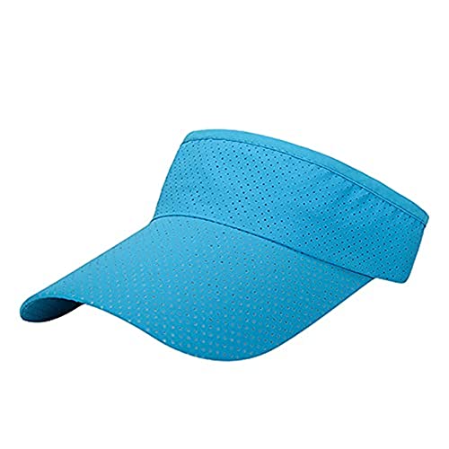 Yeehliny Unisex Sport Visor Cap Sonnenhut Einstellbar Sommerhut Outdoor Sport Kappe Modische Reine Farbe Atmungsaktiv Sonnenschutz Cap Für Outdoor Golf Tennis Laufen Wandern (Hellblau) von Yeehliny