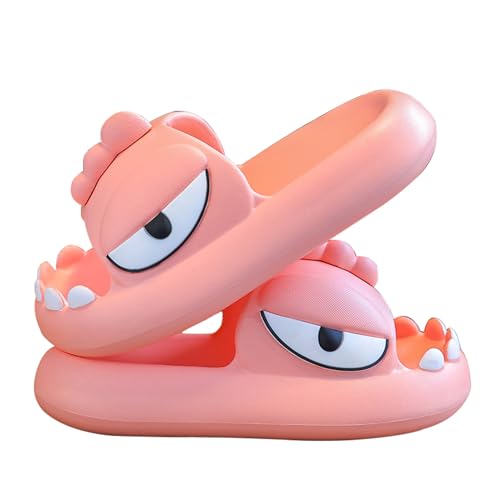 Yeeteepot Kinder Sommer Hausschuhe Jungen Dusch Badeschuhe Mädchen Slide Slippers Cartoon Pantoletten Strand Sandalen Wolken Kissenrutschen B-Rosa 23/24 EU = Etikett 170MM von Yeeteepot