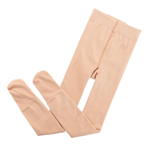 Yeeteepot Mädchen Warm Strumpfhose Winter Gefüttert Leggings Kinder Einfarbig Strumpfhosen Weiche Leggings Thermo Verdicken Hose Strümpfe A-Braun Regular S von Yeeteepot
