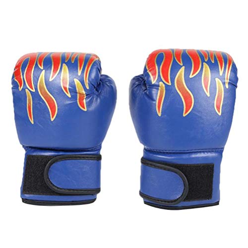 Yeeyf Gold Boxhandschuhe, Boxsack Kinder, Boxer, Kleinkind Boxhandschuhe, 1 Paar Verstellbare Professionelle Mesh Atmungsaktive Leder Flamme Handschuhe Box Trainingshandschuhe von Yeeyf