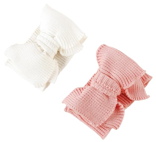 Yehanxue Baby-Stirnband für Mädchen, übergroße Schleife, warm, gestrickt, Haarband für Kleinkinder, Kinder von Yehanxue