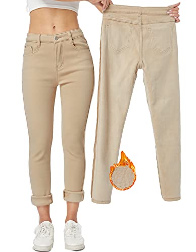 Yehopere Damen-Jeans für Winter - Gefütterte Hose Mit Fleece, Körperbetonte Passform im Slim-Fit-Stil, Warme Skinny-Jeans Mit Hoher Taille, Denim, M Yehopere Damen-Jeans für Winter - Gefütterte Hose Mit Fleece, Körperbetonte Passform im Slim-Fit-Stil, Warme Skinny-Jeans Mit Hoher Taille, Denim, M von Yehopere