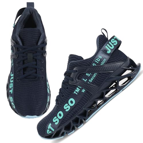 Yelang Arbeitsschuhe mit Stahlkappe für Damen und Herren, Atmungsaktiv, Leicht, Unisex (D Blau, EU Schuhgrößensystem, Erwachsene, Damen, Numerisch, M, 41) von Yelang