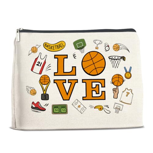 YeleY Basketball-Geschenke für Mädchen – Geschenke für Basketball-Liebhaber, Mädchen, Teenager, Mädchen, Tochter, Enkelin, Schwester, Basketball-Make-up-Tasche, Basketball-Kosmetiktasche, von YeleY