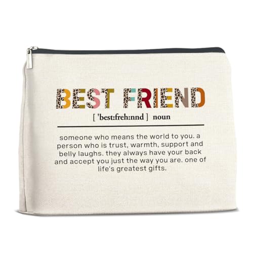 YeleY Geschenke für Freunde weiblich – Freundschaftsgeschenke für Frauen und Sie – Bestie Geschenkideen – Best Friends Make-up-Tasche – Best Friend Definition Kosmetiktasche Make-up von YeleY