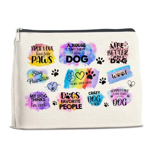 YeleY Hundeliebhaber Geschenke für Frauen Mädchen – Geschenke für Hundeliebhaber – Hundemama Geschenkideen – Hundeliebhaber Make-up-Tasche Kosmetiktasche Make-up Reißverschlusstasche für Hund Mutter von YeleY