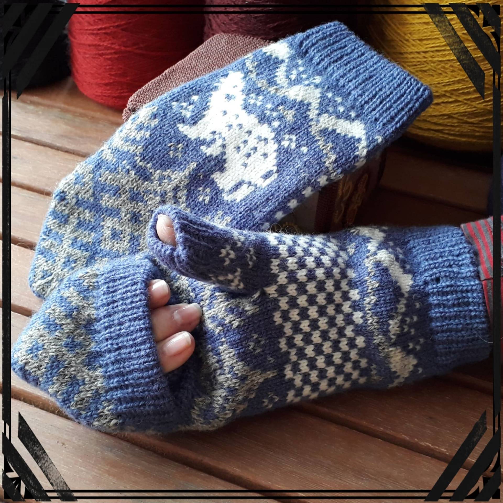 100% Wolle Gestrickte Handschuhe von YelenJudKnittings