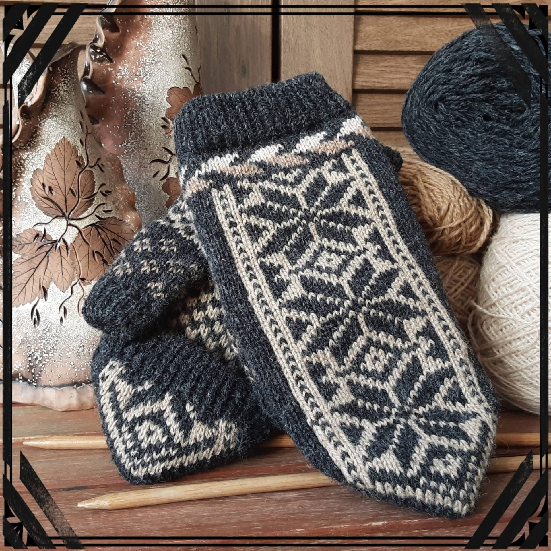 100% Wolle Gestrickte Handschuhe von YelenJudKnittings